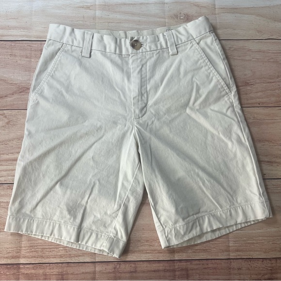 Vineyard Vines Kids Boys Cotton Summer Twill Club Shorts Khaki Adj Waist 7” Ins‎ - Picture 1 of 10